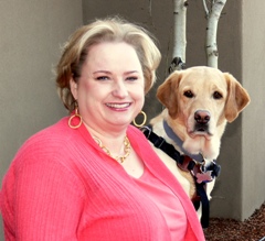 Marcie Davis and her assistance dog Whistle